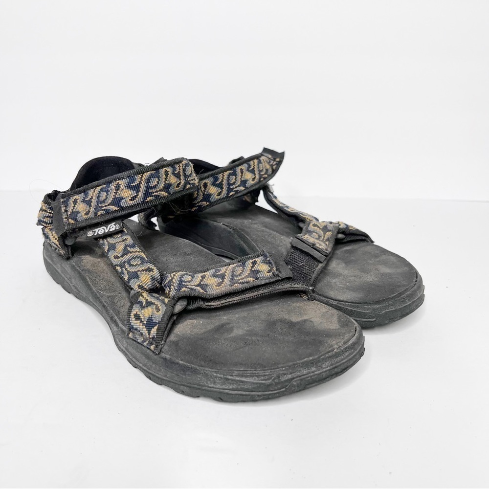 Teva Black Yellow Strappy Sandals Size 8 Men’s